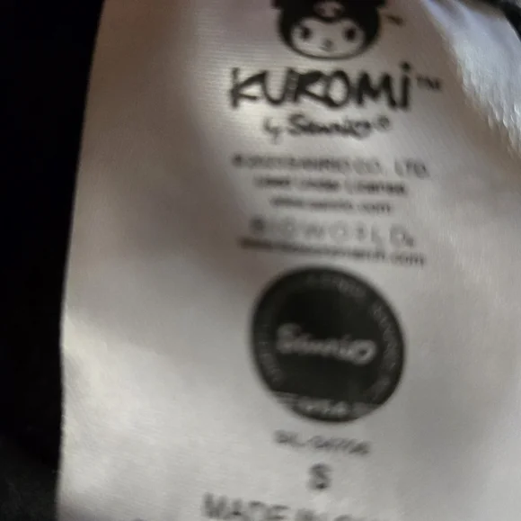 Black Kuromi Hoodie with Pink Lettering size small - Picture 2 of 4